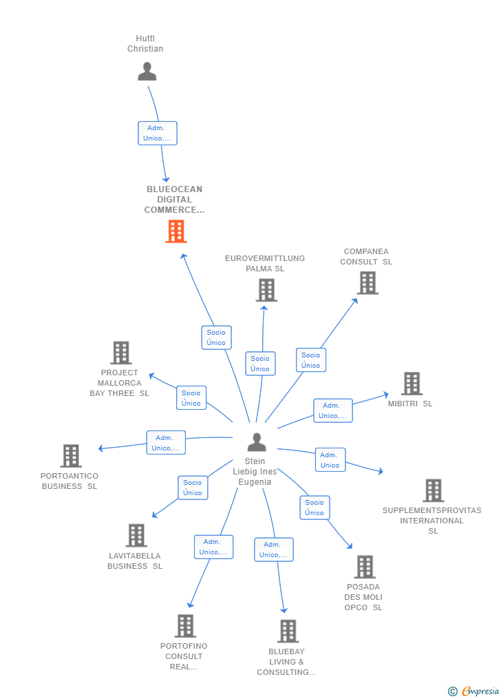 Vinculaciones societarias de BLUEOCEAN DIGITAL COMMERCE SL