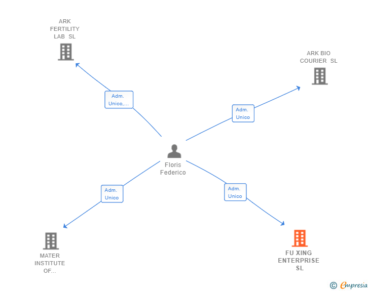 Vinculaciones societarias de FU XING ENTERPRISE SL