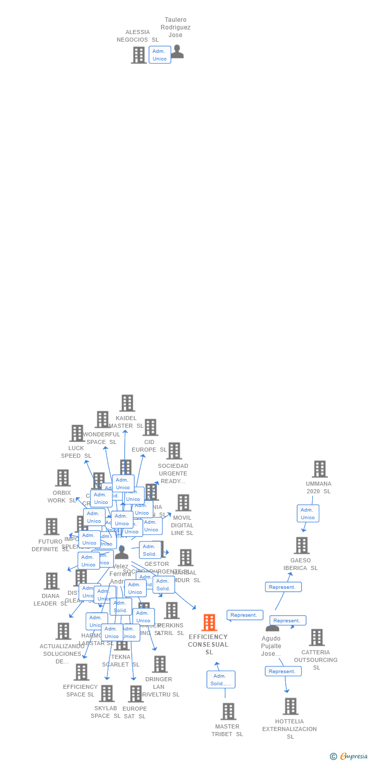 Vinculaciones societarias de EFFICIENCY CONSESUAL SL
