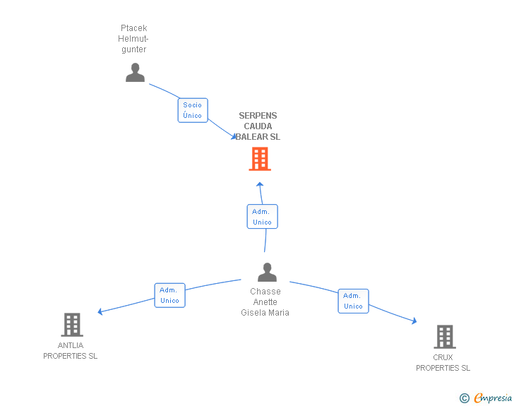 Vinculaciones societarias de SERPENS CAUDA BALEAR SL