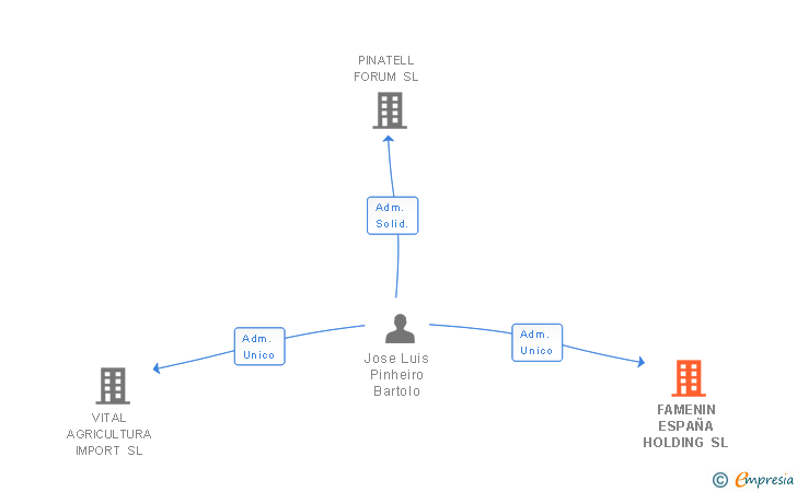Vinculaciones societarias de FAMENIN ESPAÑA HOLDING SL