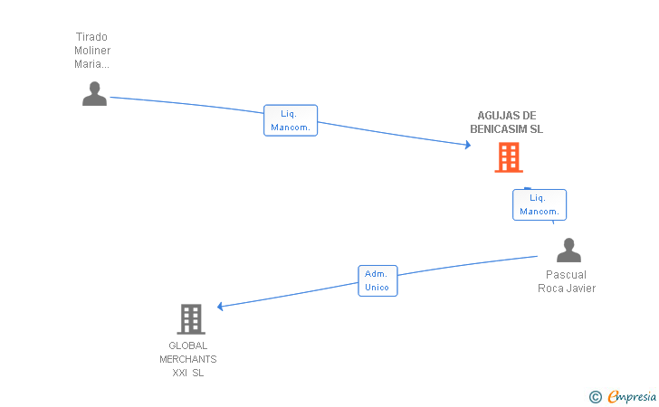 Vinculaciones societarias de AGUJAS DE BENICASIM SL (EXTINGUIDA)