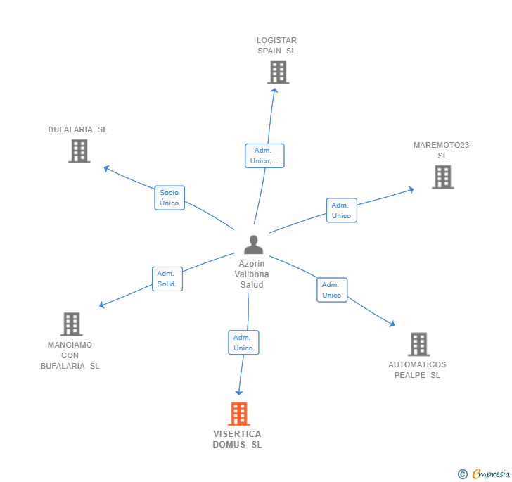 Vinculaciones societarias de VISERTICA DOMUS SL