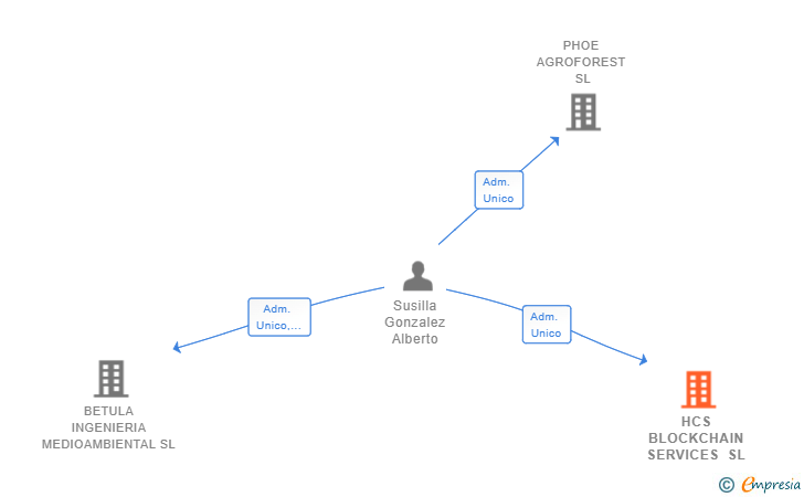 Vinculaciones societarias de HCS BLOCKCHAIN SERVICES SL