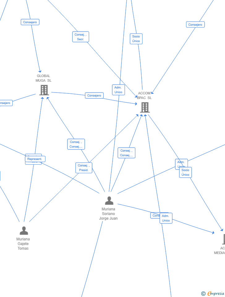 Vinculaciones societarias de PROGRAMACIONES DIGITALES ACTUALES SL
