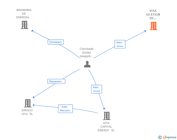 Vinculaciones societarias de VITA GESTION DE PROYECTOS SL