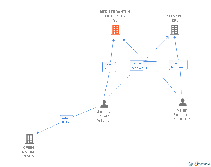 Vinculaciones societarias de MEDITERRANEUN FRUIT 2015 SL
