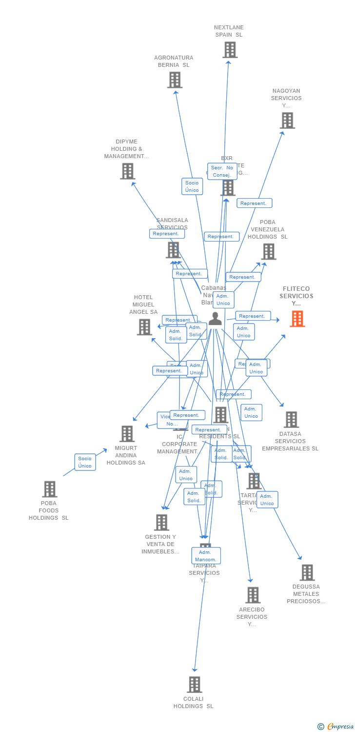 Vinculaciones societarias de FLITECO SERVICIOS Y GESTIONES SL