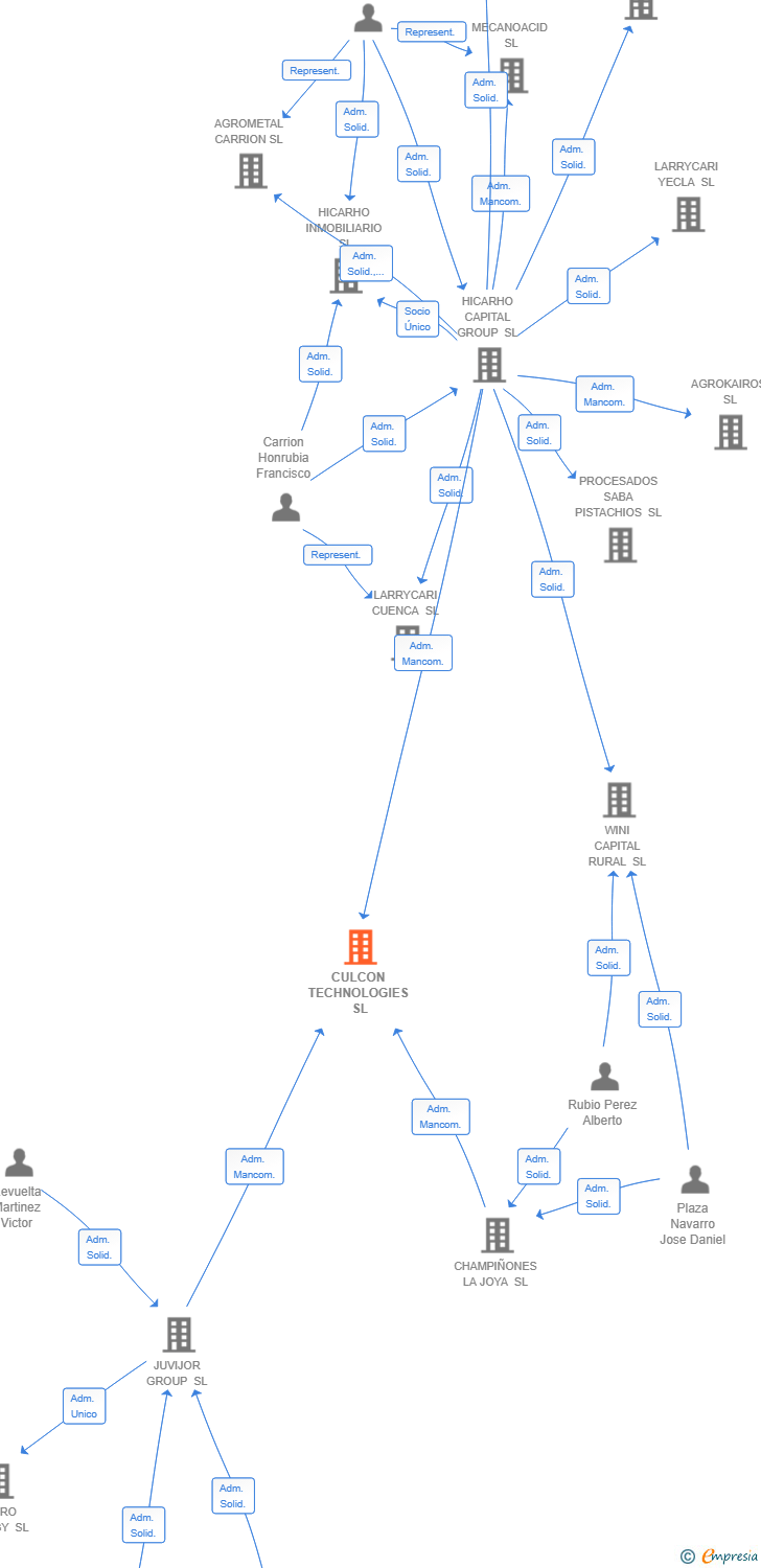 Vinculaciones societarias de CULCON TECHNOLOGIES SL
