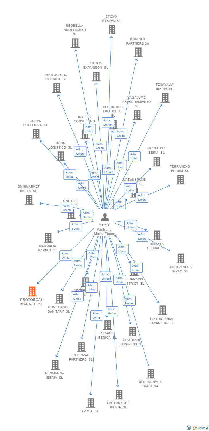 Vinculaciones societarias de PROTORCAL MARKET SL