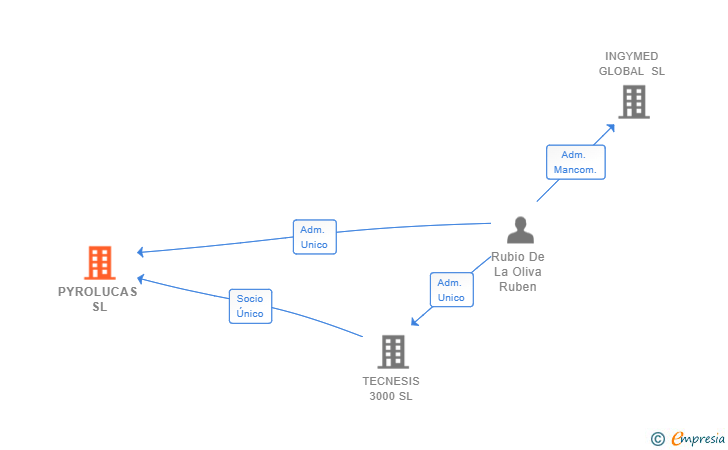 Vinculaciones societarias de PYROLUCAS SL