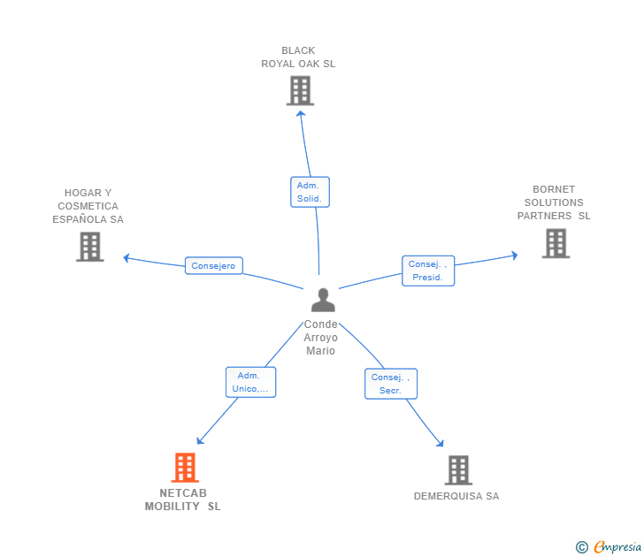 Vinculaciones societarias de NETCAB MOBILITY SL