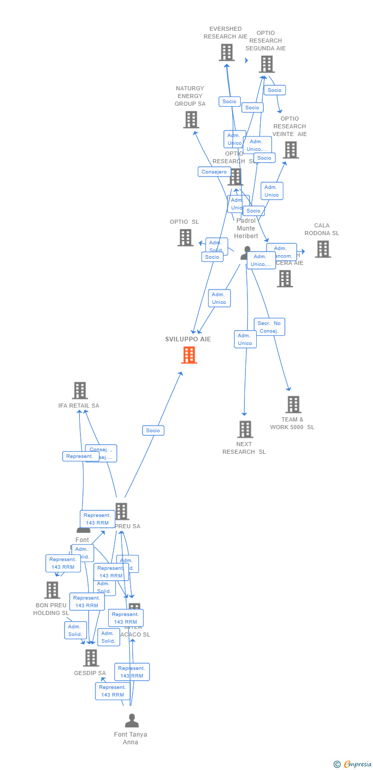Vinculaciones societarias de SVILUPPO AIE