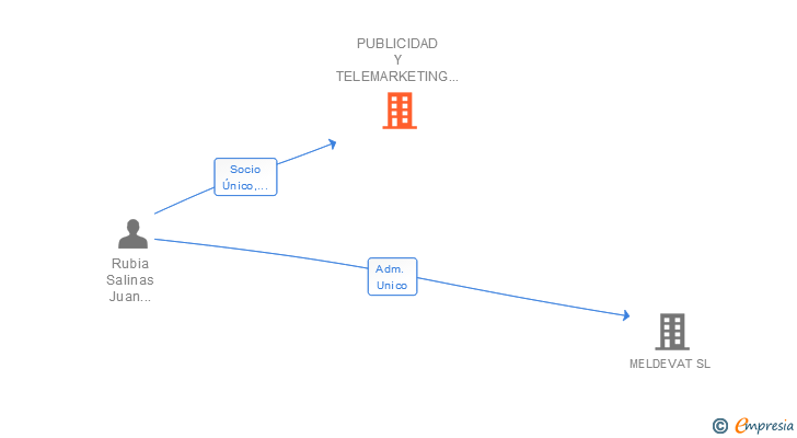 Vinculaciones societarias de PUBLICIDAD Y TELEMARKETING DIRECTO SL