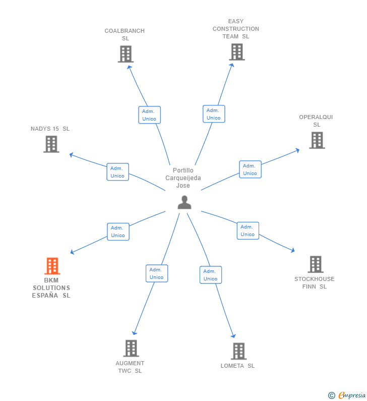 Vinculaciones societarias de BKM SOLUTIONS ESPAÑA SL