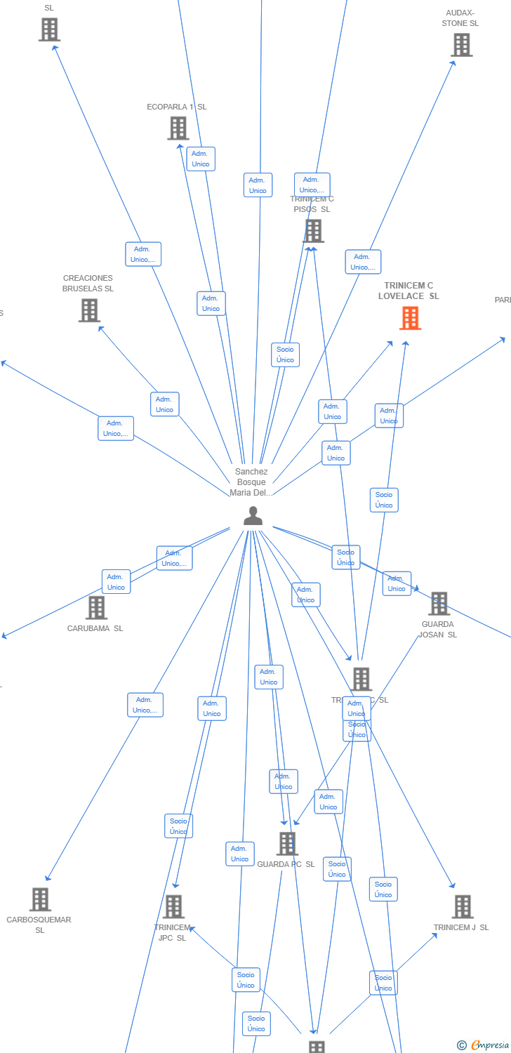 Vinculaciones societarias de TRINICEM C LOVELACE SL