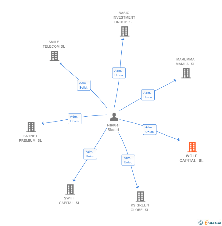 Vinculaciones societarias de WOLF CAPITAL SL