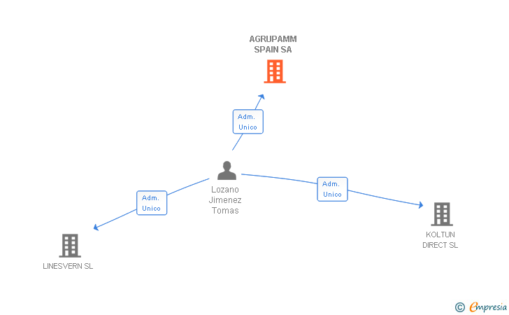 Vinculaciones societarias de AGRUPAMM SPAIN SA