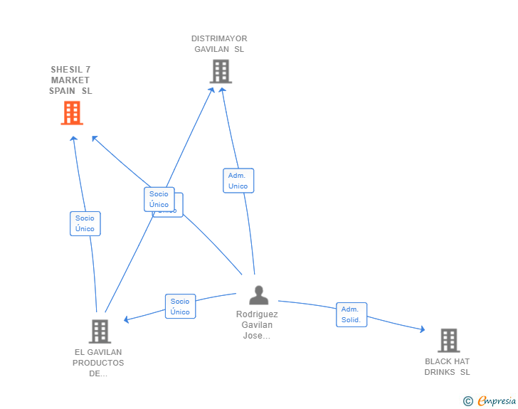Vinculaciones societarias de SHESIL 7 MARKET SPAIN SL