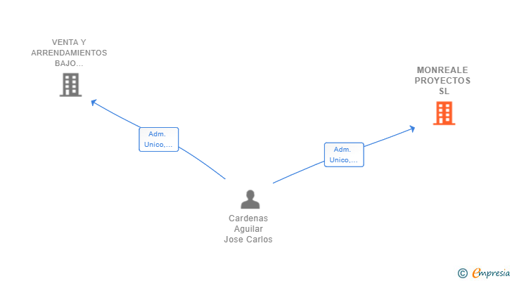 Vinculaciones societarias de MONREALE PROYECTOS SL