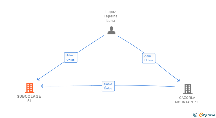 Vinculaciones societarias de SUBCOLAGE SL
