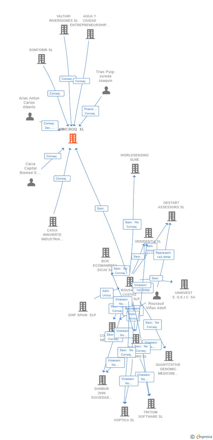 Vinculaciones societarias de IMICROQ SL