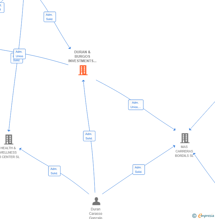 Vinculaciones societarias de DURAN & BURGOS INVESTMENTS SL