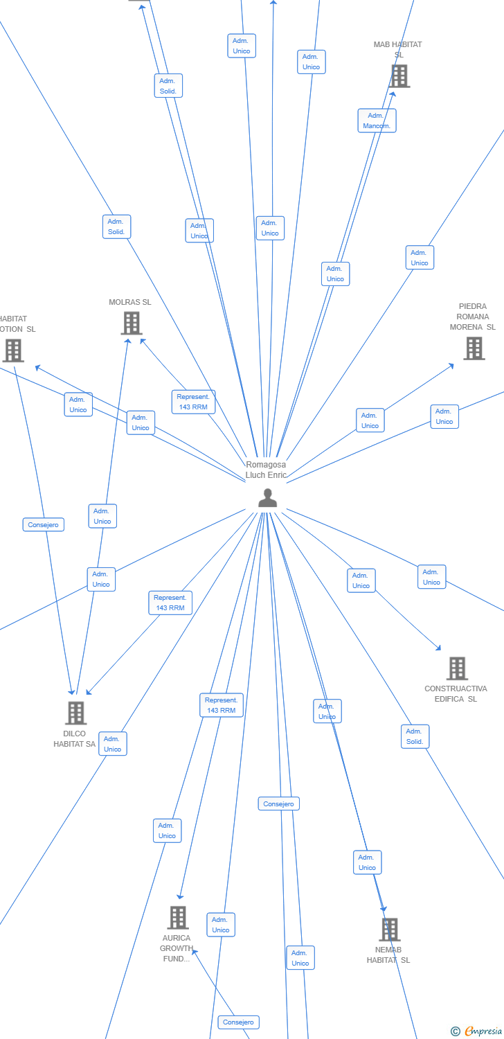 Vinculaciones societarias de CENEMA BUSINESS CENTERS SL