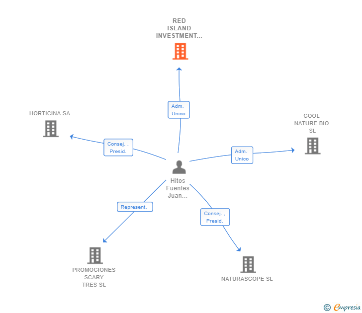 Vinculaciones societarias de RED ISLAND INVESTMENT GROUP SL