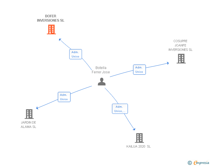 Vinculaciones societarias de BOFER INVERSIONES SL