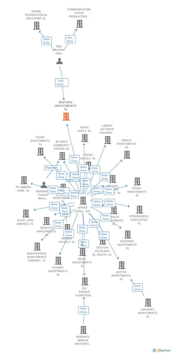 Vinculaciones societarias de NAPERSI INVESTMENTS SL