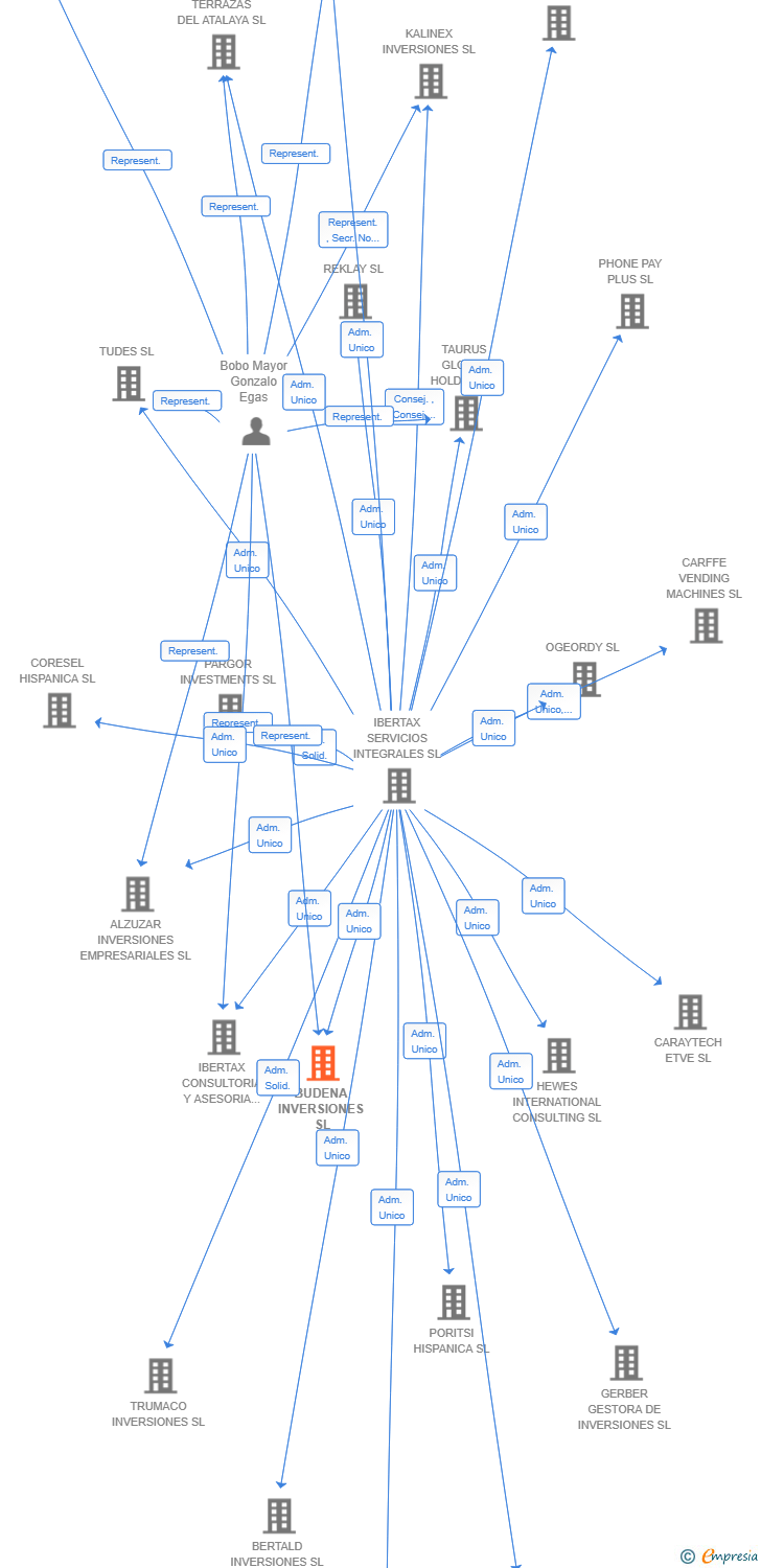 Vinculaciones societarias de BUDENA INVERSIONES SL