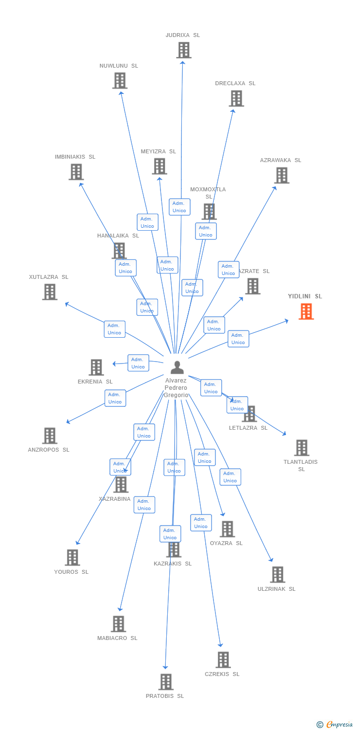 Vinculaciones societarias de YIDLINI SL