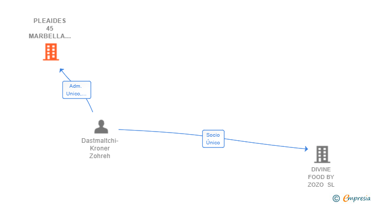 Vinculaciones societarias de PLEAIDES 45 MARBELLA SL