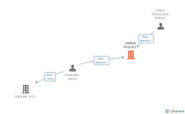 Vinculaciones societarias de TAMON 2010 SLL