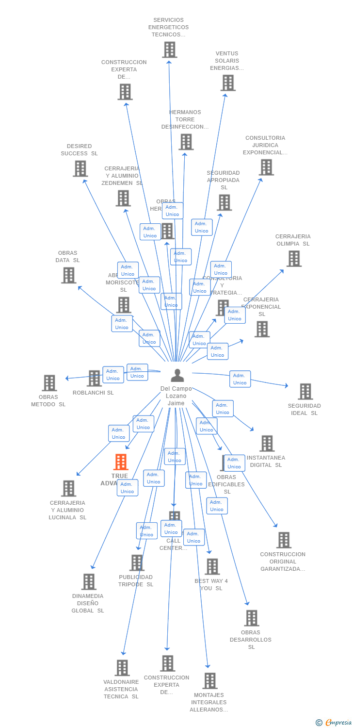Vinculaciones societarias de TRUE ADVANTAGE SL