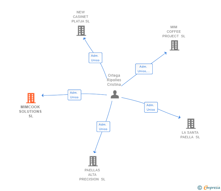 Vinculaciones societarias de MIMCOOK SOLUTIONS SL