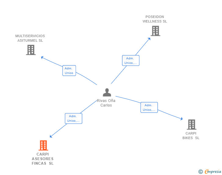 Vinculaciones societarias de CARPI ASESORES FINCAS SL