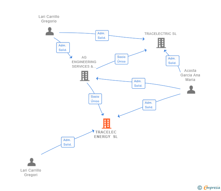 Vinculaciones societarias de TRACELEC ENERGY SL