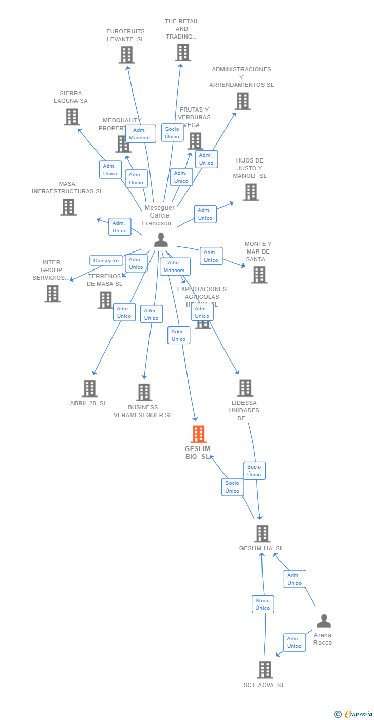 Vinculaciones societarias de GESLIM BIO SL