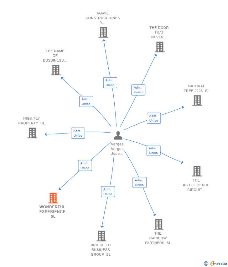 Vinculaciones societarias de WONDERFUL EXPERIENCE SL