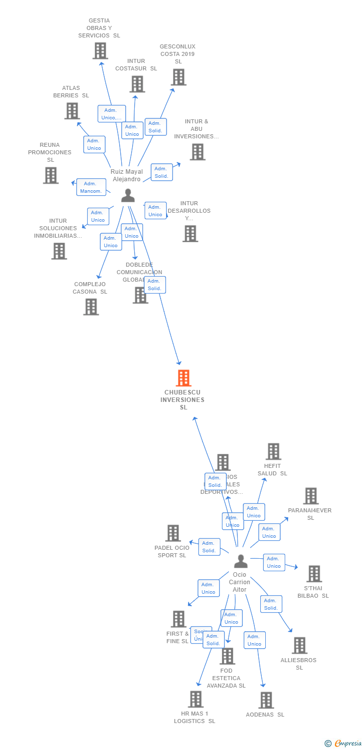 Vinculaciones societarias de CHUBESCU INVERSIONES SL