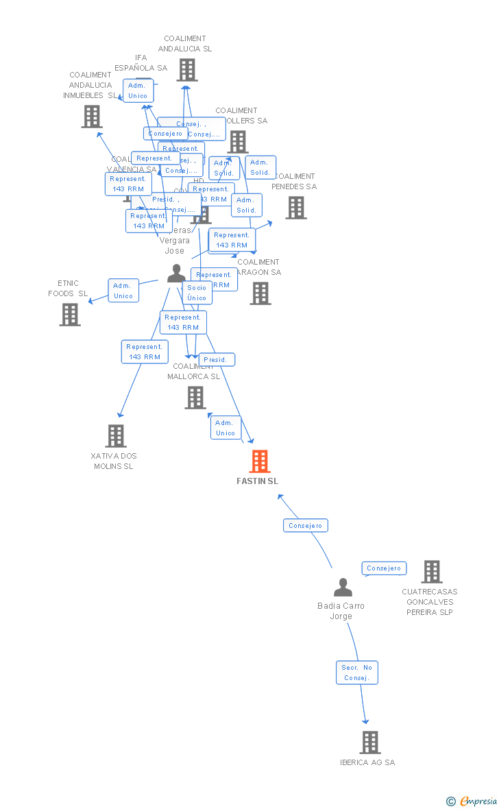 Vinculaciones societarias de FASTIN SL