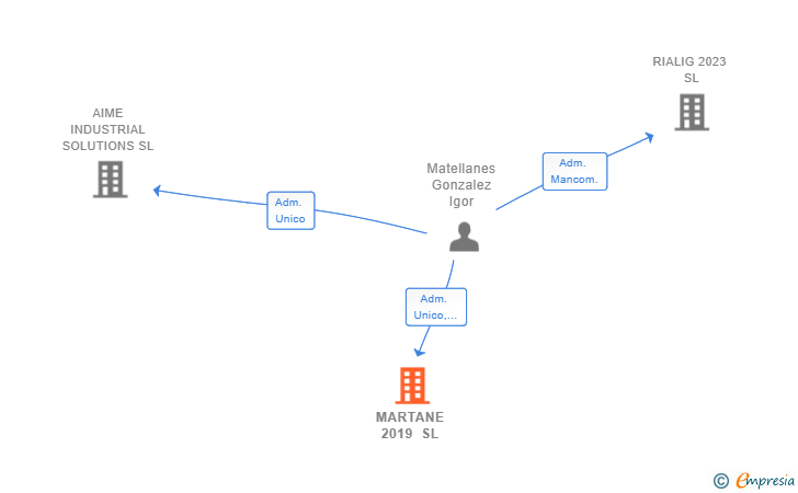 Vinculaciones societarias de MARTANE 2019 SL