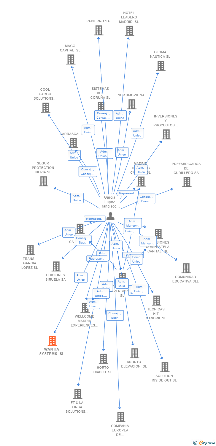 Vinculaciones societarias de WANTIA SYSTEMS SL