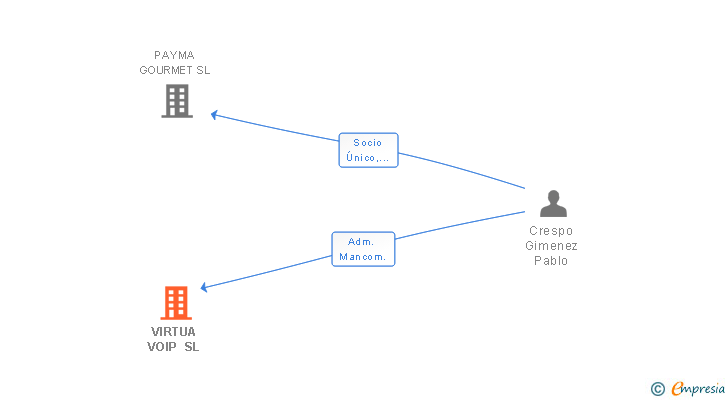 Vinculaciones societarias de VIRTUA VOIP SL