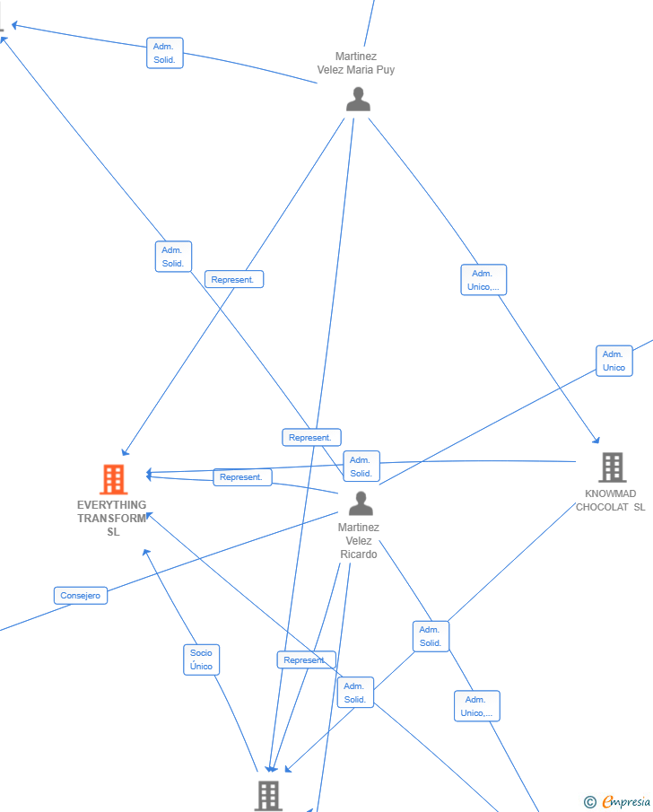 Vinculaciones societarias de EVERYTHING TRANSFORM SL