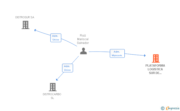 Vinculaciones societarias de PLATAFORMA LOGISTICA SUR DE ESPAÑA SL