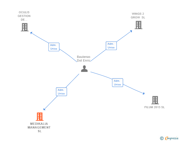 Vinculaciones societarias de MEDIKALIA MANAGEMENT SL