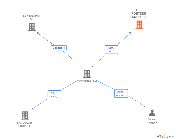 Vinculaciones societarias de THE ROETZER FAMILY SL